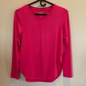 Fitted Pink Long Sleeve T-Shirt